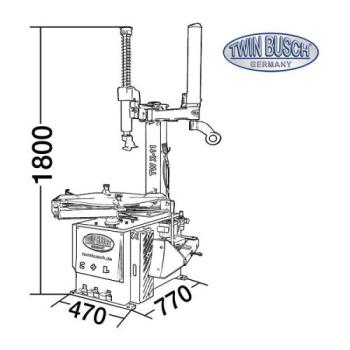 Twin Busch TWF150-X11: Set - Reifenmontagemaschine TW X-11 230V + Reifenwuchtmaschine TW F-150